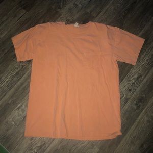 Orange comfort color pocket tee